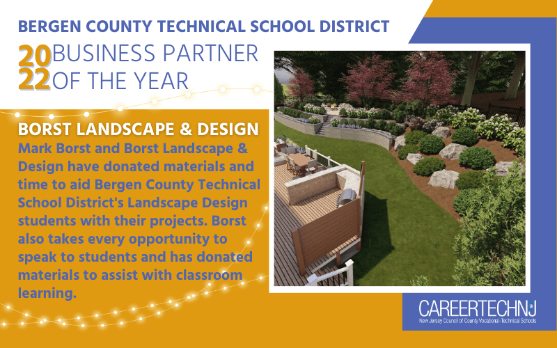 Bergen County Technical School District Honors 2022 Business Partner of the Year, Borst Landscape & Design
