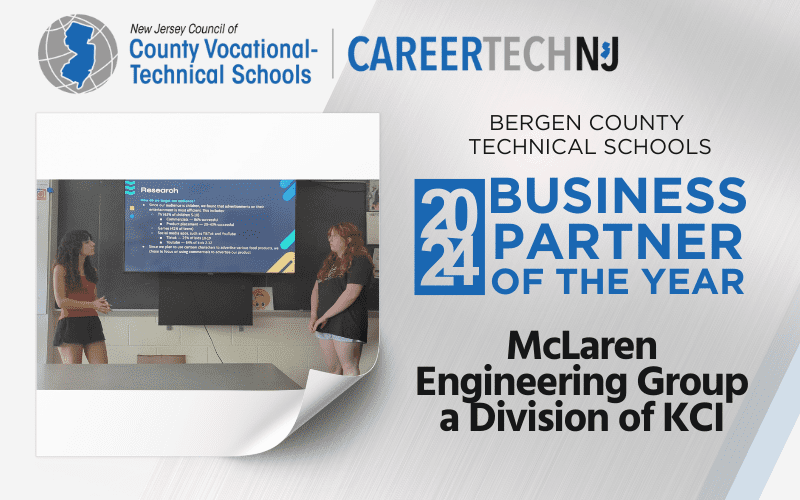 McLaren Engineering Group named by Bergen County Technical Schools as 2024 Business Partner of the Year