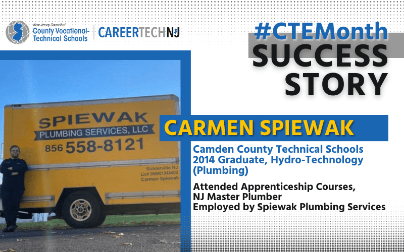 CTE Success Story: Carmen Spiewak’s passion for plumbing propels him into business ownership