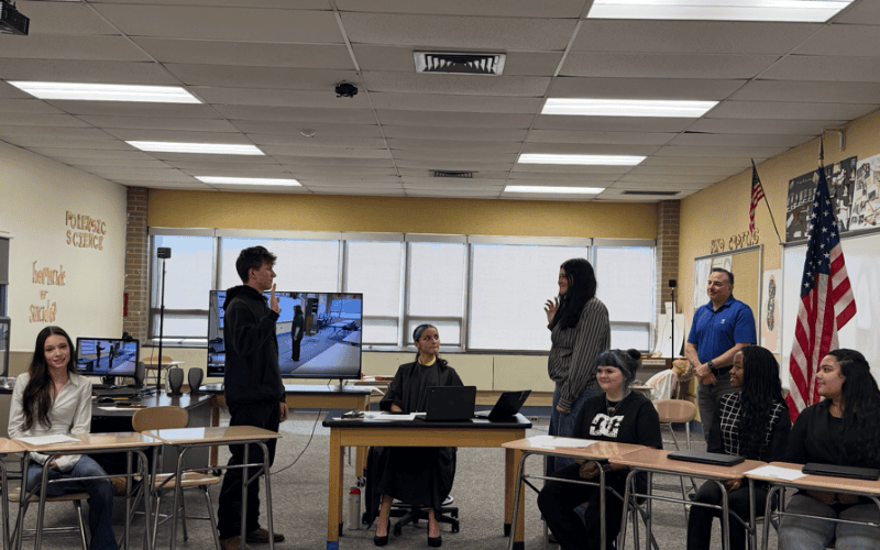 Students engaged in learning activity