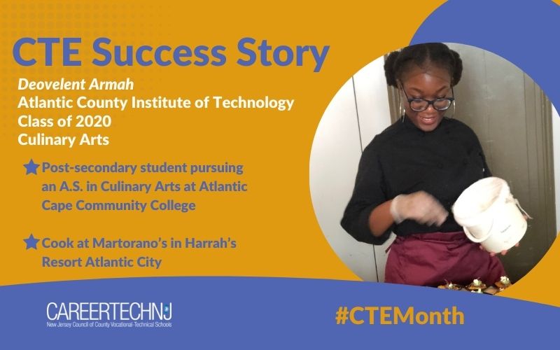 CTE Success Story: Deovelent Armah splits time between the kitchen and the classroom