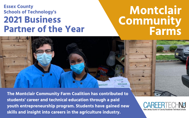 Essex County Schools of Technology name Montclair Community Farms as 2021 Business Partner of the Year