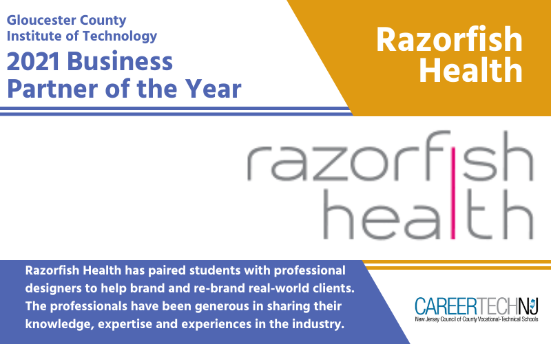 Gloucester County Institute of Technology honors Razorfish Health as 2021 Business Partner of the Year