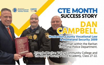 CTE Success Story: Hunterdon County Vocational School District Law & Homeland Security Graduate Takes Pride in Law Enforcement Career