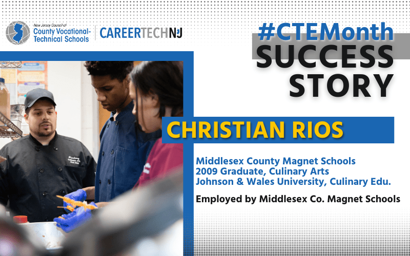CTE Success Story: Christian Rios finds his way back to MCMS as a culinary instructor