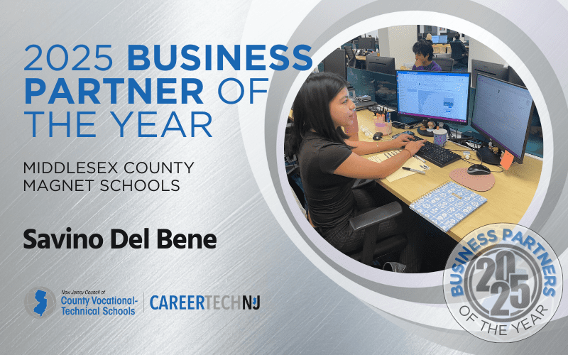 Savino Del Bene has been named Middlesex County Magnet Schools 2025 Business Partner of the year