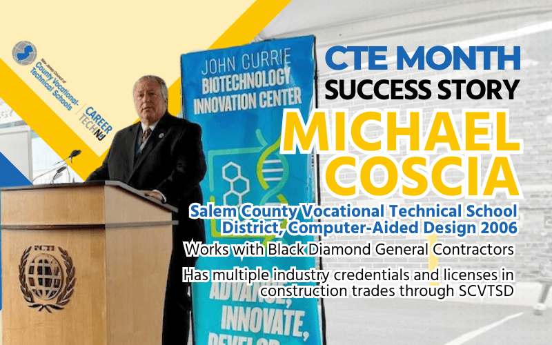 CTE Success Story: Michael Coscia graduate from Passaic County Technical-Vocational Schools