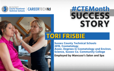 CTE Success Story: Tori Frisbie continues to expand her responsibilities – and client base – in the cosmetology field