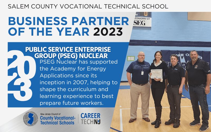 PSEG recognized as Salem County Vocational Technical School District’s 2023 Business Partner of the Year