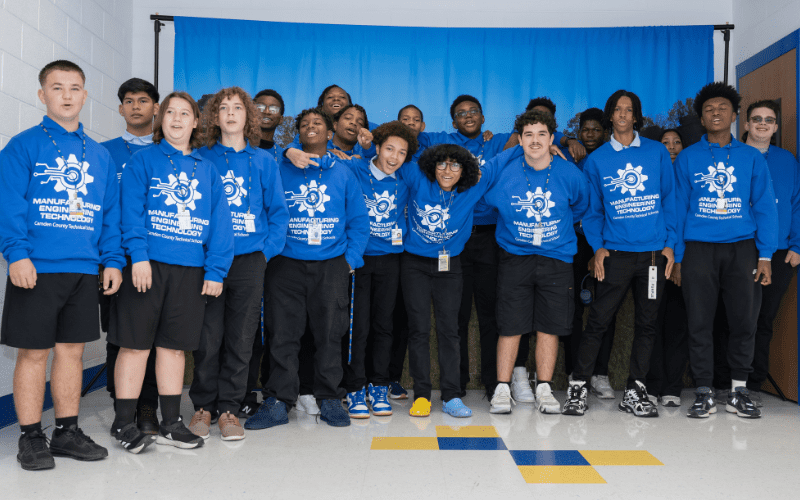 Inaugural members of Camden Tech's MET program pose together