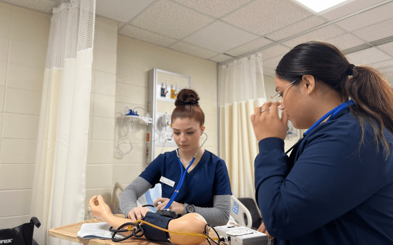 Students in Ocean County Vocational Technical School’s two-year pre-nursing program. – PROVIDED BY NICHOLAS SPIECH/OCVTS
