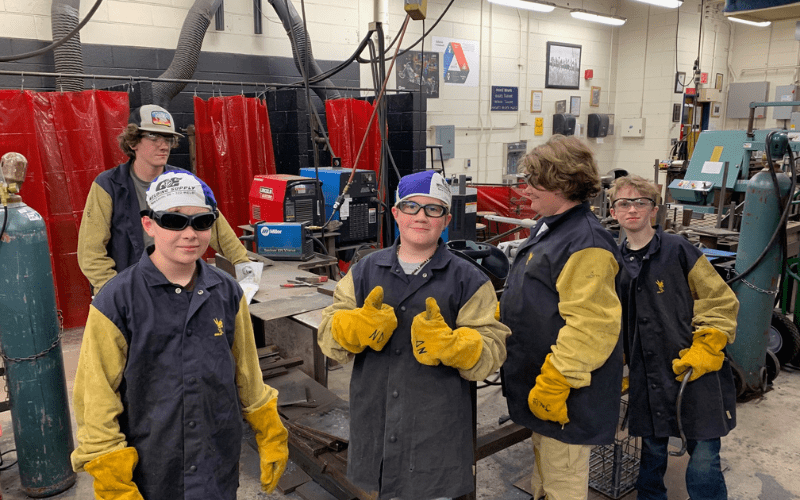 Middle school students test careers