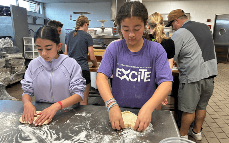 Middle schoolers exploring culinary