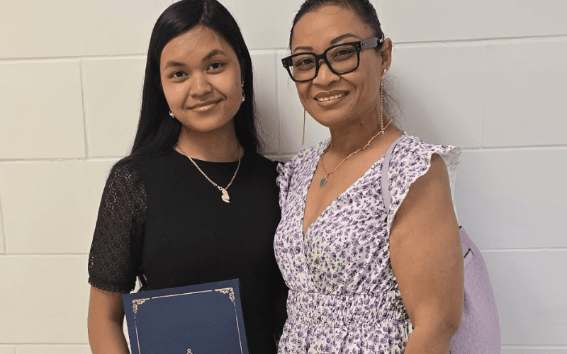 Graduate standing with diploma