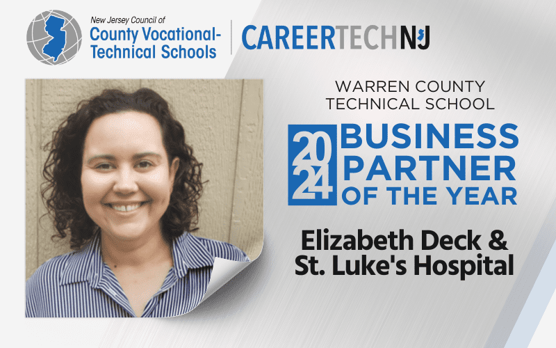 Warren County Technical School honors St. Luke’s Volunteer Coordinator Elizabeth Deck as 2024 Business Partner of the Year