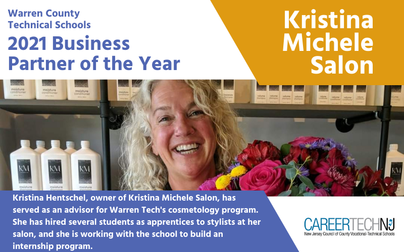 Warren County Technical School highlights Kristina Michelle Salon with Business Partner of the Year honor